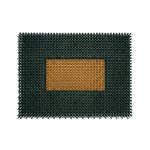 Vesna Tappetino Modulare in PVC 43x58 cm – Zerbino Raschiante Marroncino e Verde