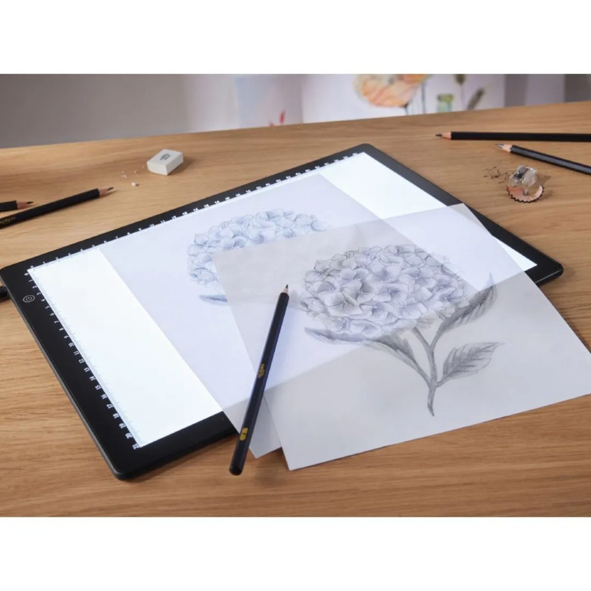 Tavoletta Luminosa A4 LED, Lavagna da Disegno Ultra Sottile per Ricalco Artistico - immagine 2